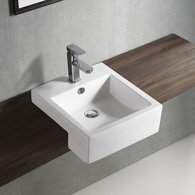 Square Semi-recessed Basin 415mm WB4076C